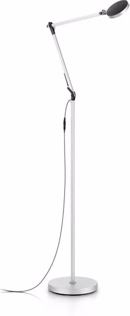 Lampada da terra Futura Pt Ideal-Lux in alluminio argento con LED inclusa