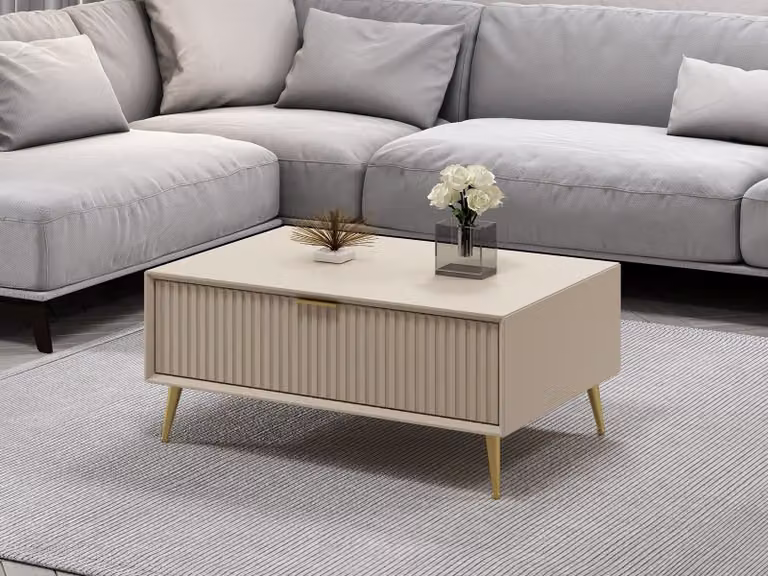 Skye Decor, Luxe, tavolino da salotto, pietra arenaria, 90 x 60 x 40 cm