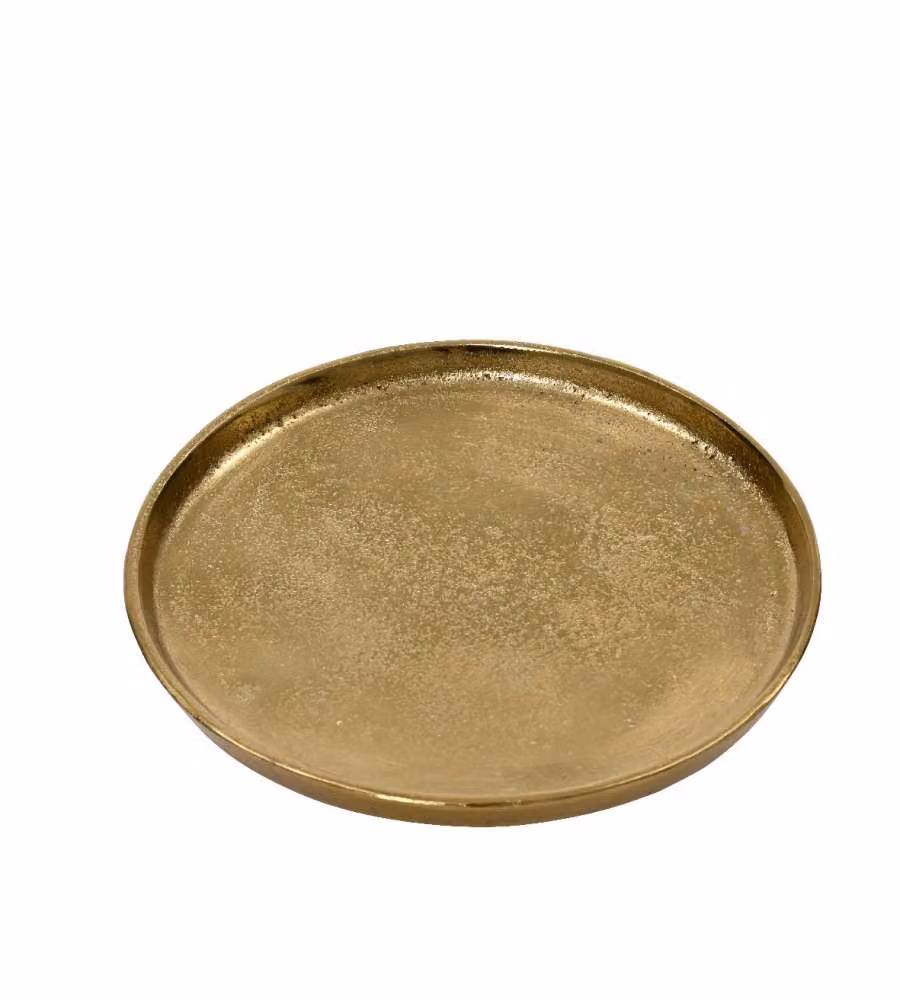 Piatto Decorativo in Alluminio D. 30 cm - Oro
