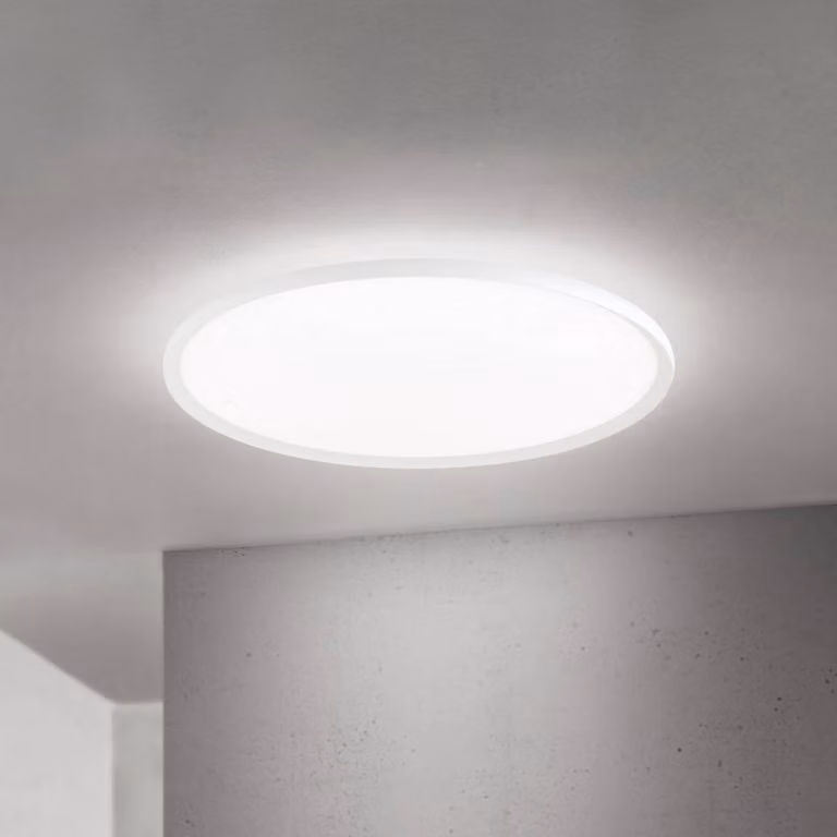 ORION Plafoniera a LED Kant, dimmerabile, Bianco / Opale, Soggiorno / Sala da pranzo, Alluminio, Moderno, Plafoniera LED