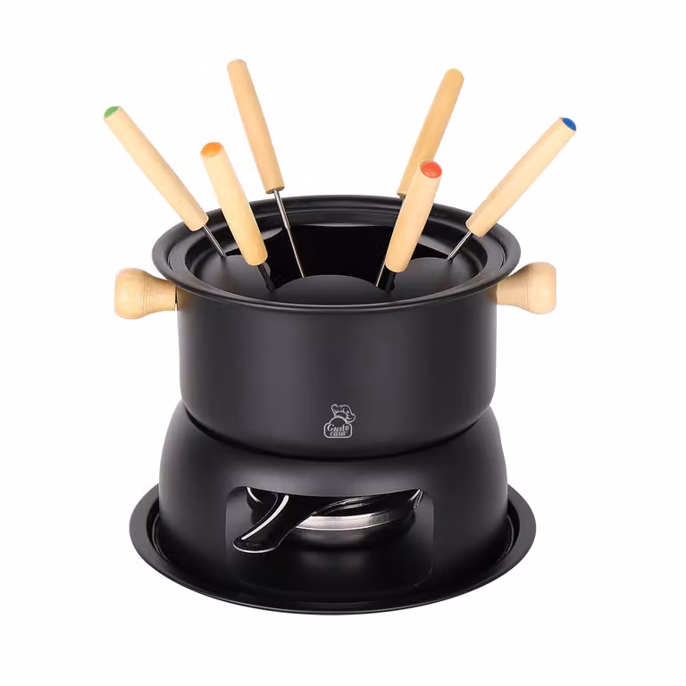 Set Fonduta Giulietta Gusto Casa multicolore e nero
