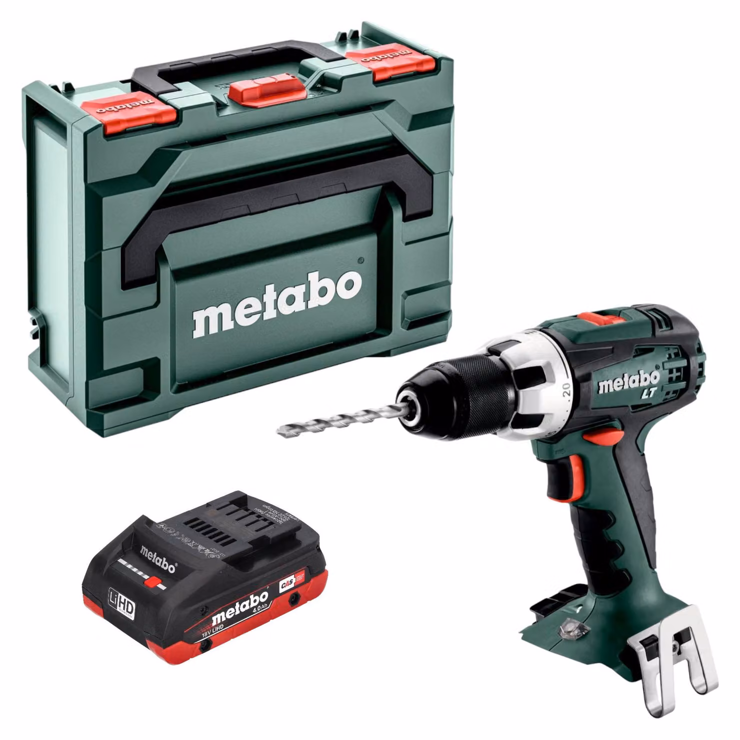 Metabo BS 18 LT trapano avvitatore a batteria 18 V 60 Nm + 1x batteria LiHD 4,0 Ah + metaBOX - senza caricabatterie