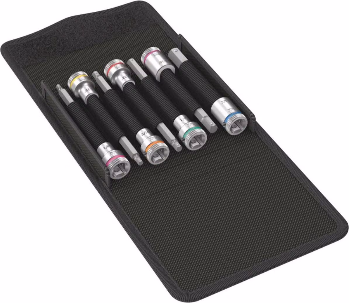 8740 B HF Imperial 1 Set di bussole ciclopiche, con attacco da 3/8", con funzione di tenuta per viti ad esagono cavo, set da 7 pezzi