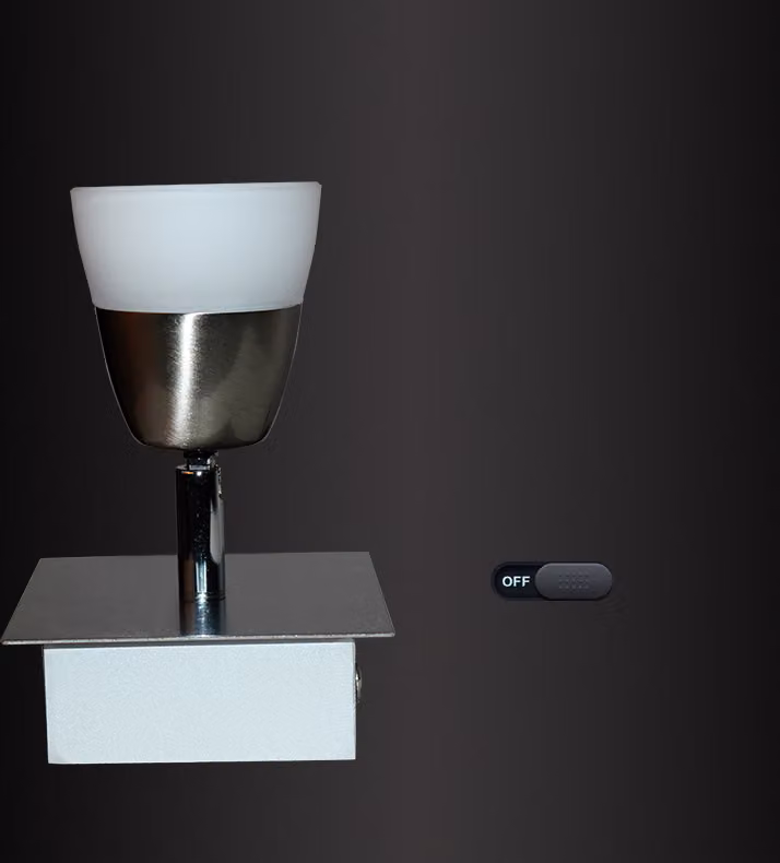 Lampada da soffitto a LED SX8228-01B 1x5W nichel opaco, vetro bianco, faretto da soffitto, faretto, lunghezza 10cm, larghezza 10cm, altezza 14,50cm 3000k bianco caldo