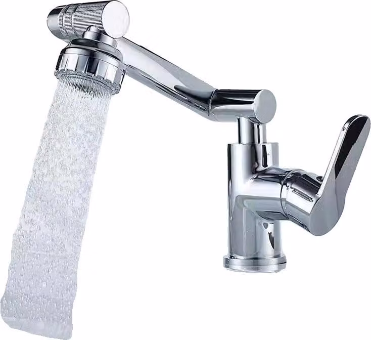 Rubinetto per lavabo, acciaio inox, comando monocomando, cromato