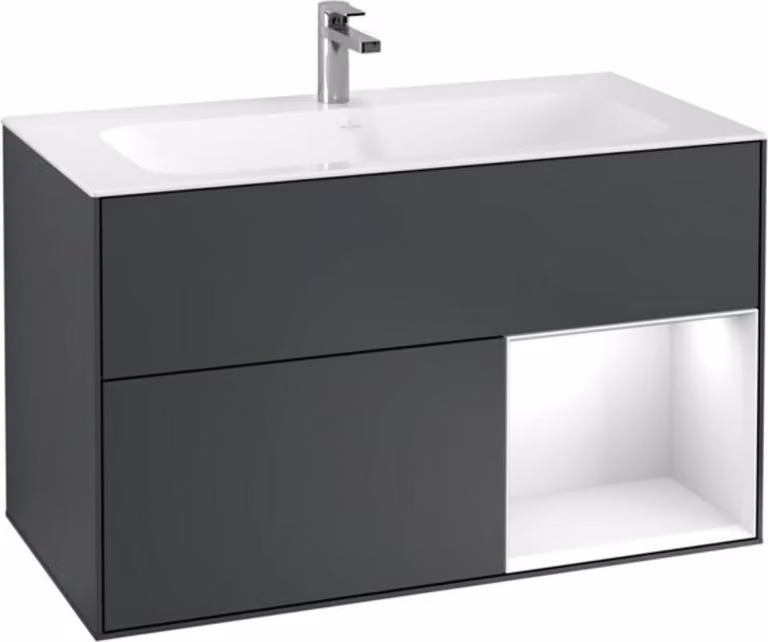 Mobile V&B Finion Reg re glo wh. Lac, md Laccato opaco blu