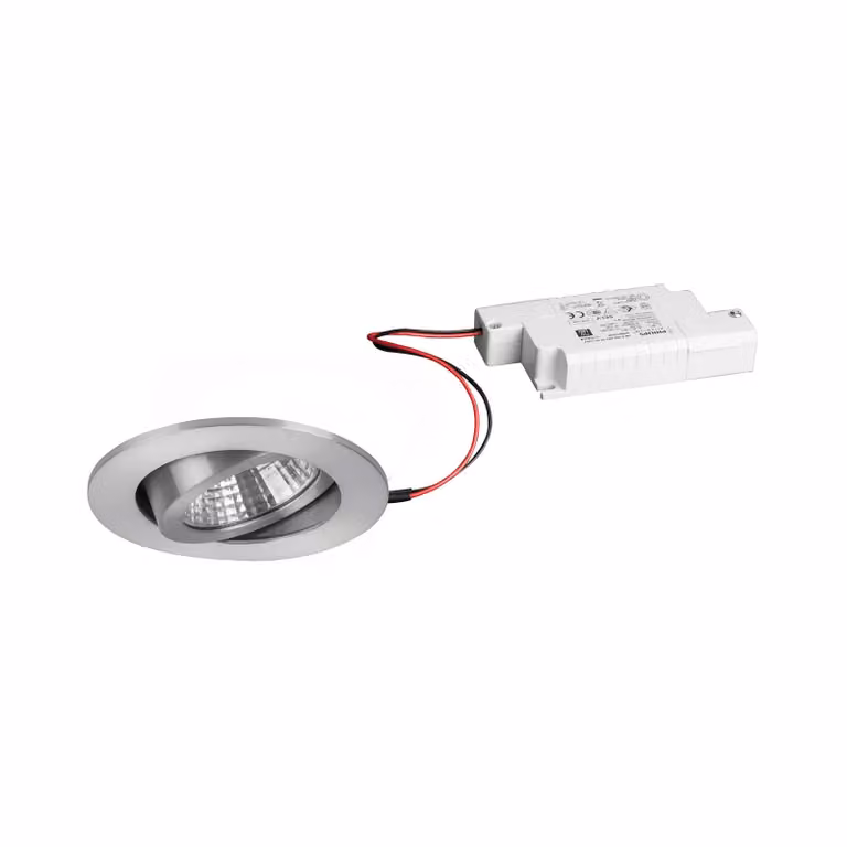 BRUMBERG spot incasso IP65 rotondo dimming alu Einbaustrahler IP65, dimmerabile, Alluminio / Grigio / Zincato, Corridoio, Alluminio, Downlight