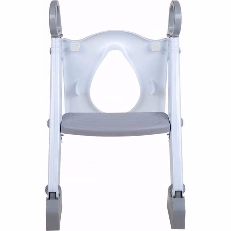 Sedile per WC FREEON con scaletta, bianco, grigio