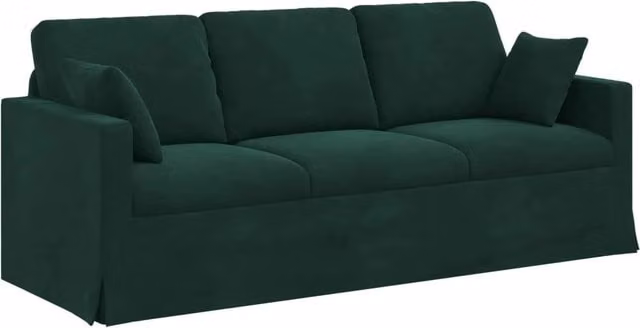 Divano | Divano da soggiorno | Sofa Verde Scuro 198 x 78 x 80 cm Velluto