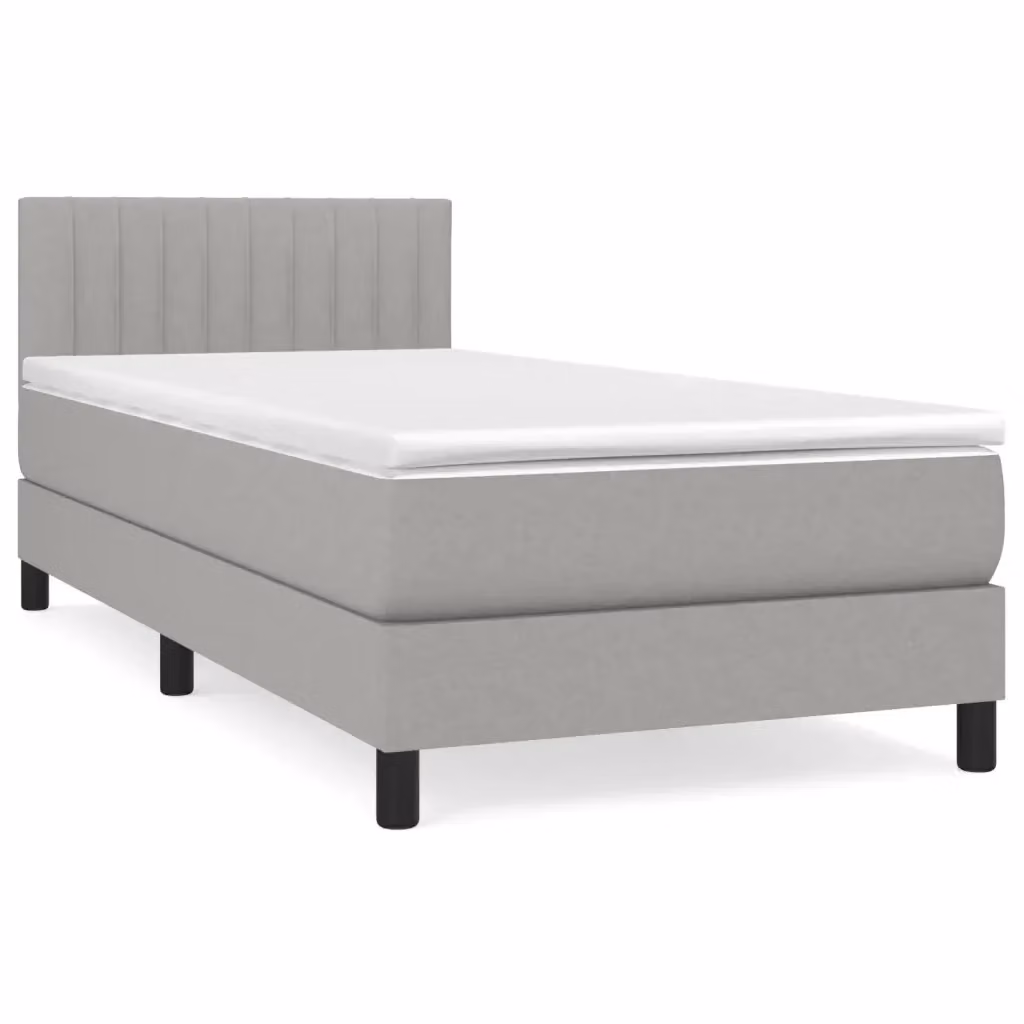 Letto Ibrido con Giroletto a Molle e Materasso vidaXL, Grigio e Bianco, L/P/H: 80 x 200 x 40 cm – 2