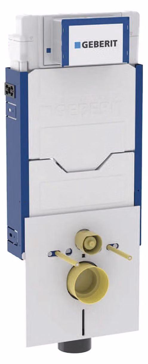 Elemento Geberit Kombifix per WC a parete, 108 cm, con cassetta di risciacquo Sigma da incasso (12 cm), con comando frontale