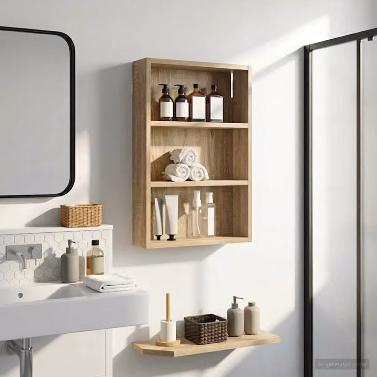 Armadio da bagno a muro moderno vidaXL in Rovere Sonoma, L 40 cm x P 10 cm x H 60,5 cm