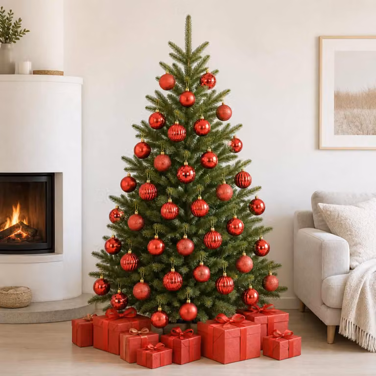 vidaXL Set di Palline di Natale 50 pz Rosso 8 cm Polistirolo