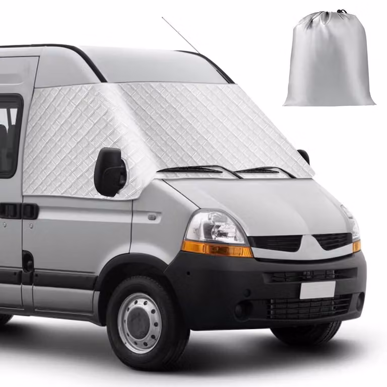 Copertura parabrezza per Renault Master dal 2010 al 2025, colore argento, resistente agli agenti atmosferici, protezione UV
