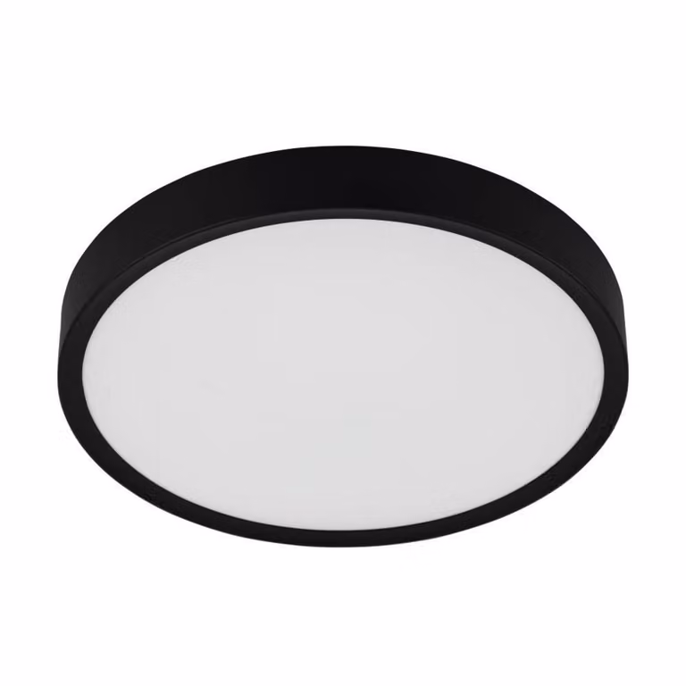 Plafoniera Contemporanea Musurita Policarbonato Nero 6 Luci Led Integrato 5,5W