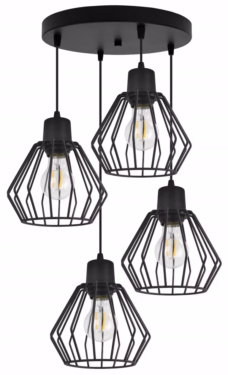 Lampada a sospensione, lampadario da soffitto, paralume in filo metallico, LED
