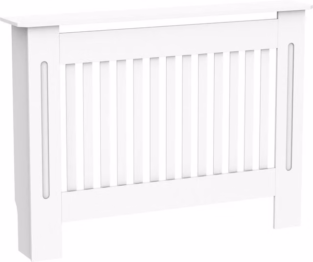 Copritermosifone in legno MDF HOMCOM Bianco L 112 x P 19 x H 81 cm