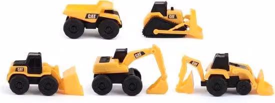 Set di 5 piccoli attrezzi da costruzione, giallo
