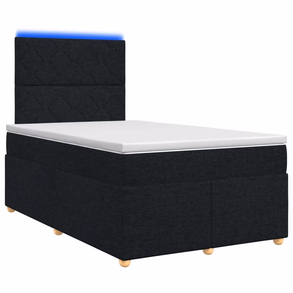 Letto box spring vidaXL con materasso a molle insacchettate e base contenitore, colore nero, L/P/H: 120 x 200 cm – 2