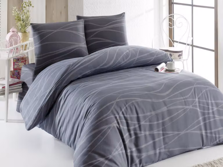 L'Essentiel Linge de Maison, Begonvilla- EPJ6187, grigio, piumini, 65% cotone / 35% poliestere
