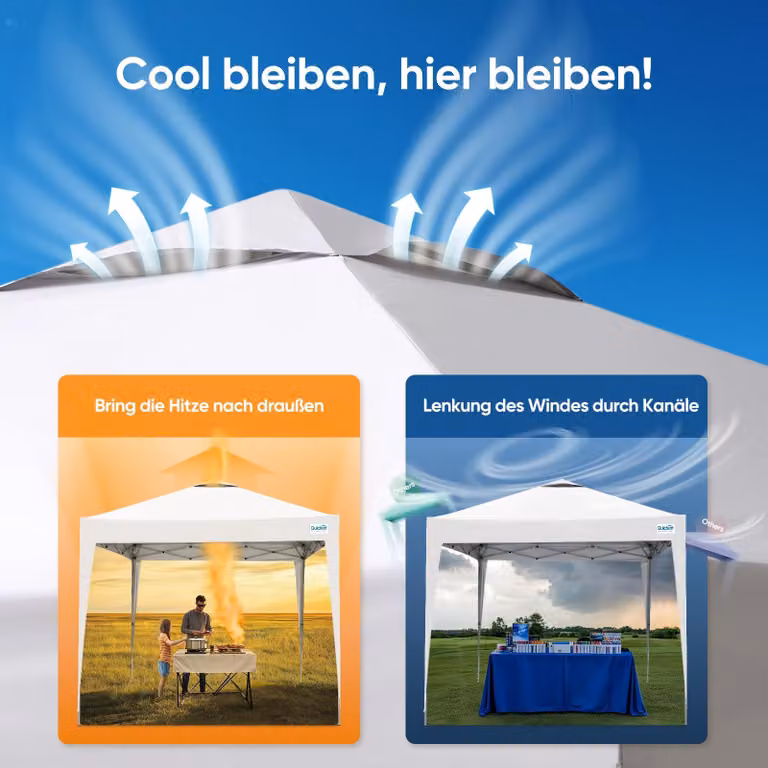 Gazebo impermeabile, con protezione UV 50+, dimensioni 3x3 metri, ideale per giardino e campeggio