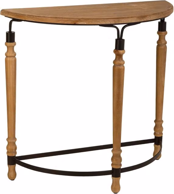 Mobile da ingresso Wanderlust Deco in legno di abete e metallo marrone e nero L: 80 cm, P: 35,5 cm, H: 76 cm