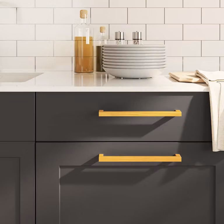 Set di 20 maniglie per mobili a barra vidaXL in acciaio inox spazzolato color oro