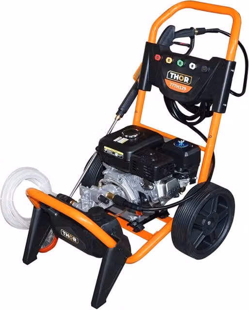 Idropulitrice a scoppio Thor arancione, 7CV, 220 Bar, portata 510 l/h con tubo e pistola – 1