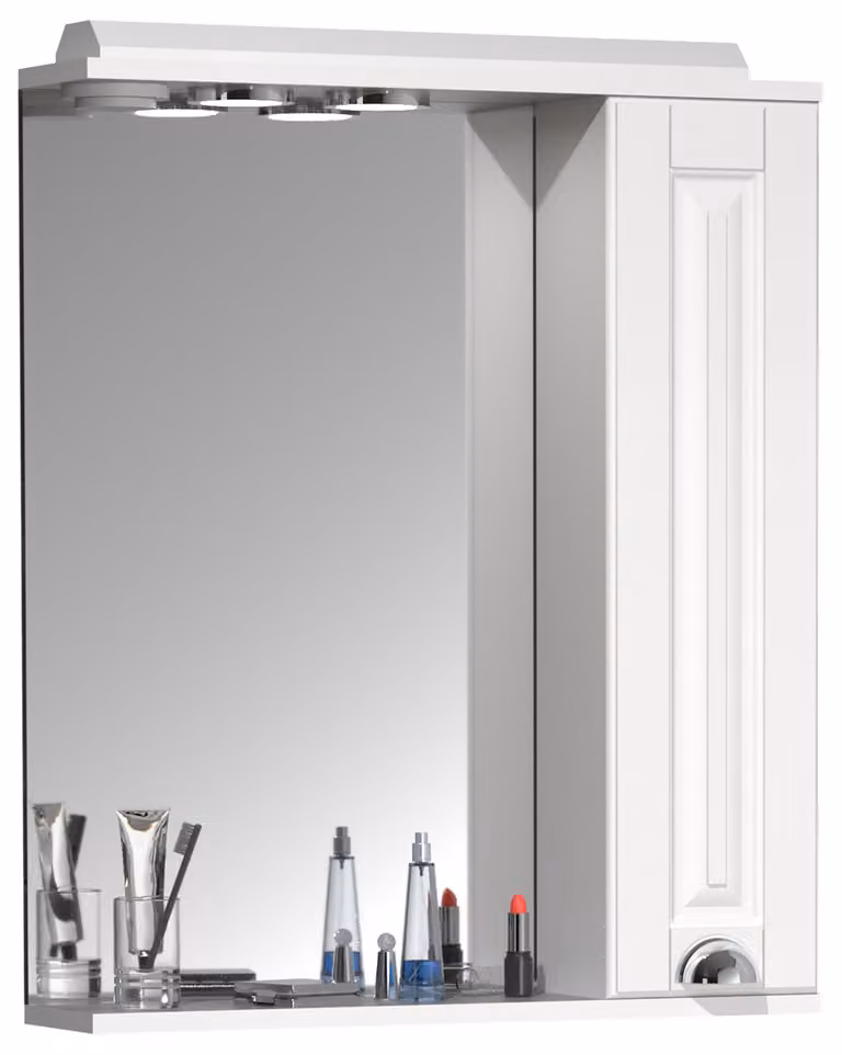 Armadio bagno senza tempo | Dimensioni ca. H. 71 x W. 60 x D. 14 cm | spazio di archiviazione sufficiente | Armadio a specchio in stile country - Casalo L