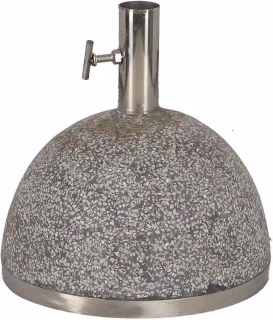 Supporto per ombrellone in pietra grigia 115 kg Ø tubo interno 35 cm - Pedana per ombrellone su ruote