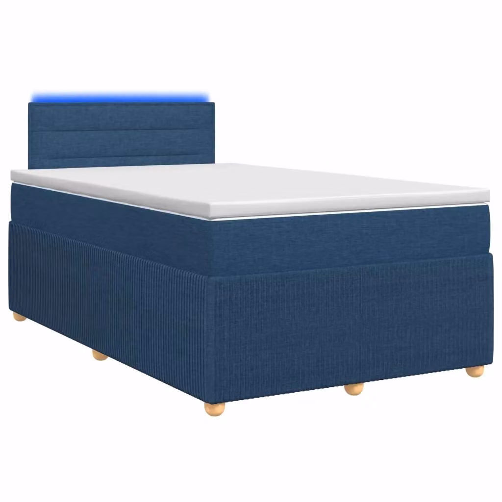 Letto box spring ibrido vidaXL con materasso a molle insacchettate e base contenitore, colore blu e bianco, L/P: 120 x 200 cm – 2