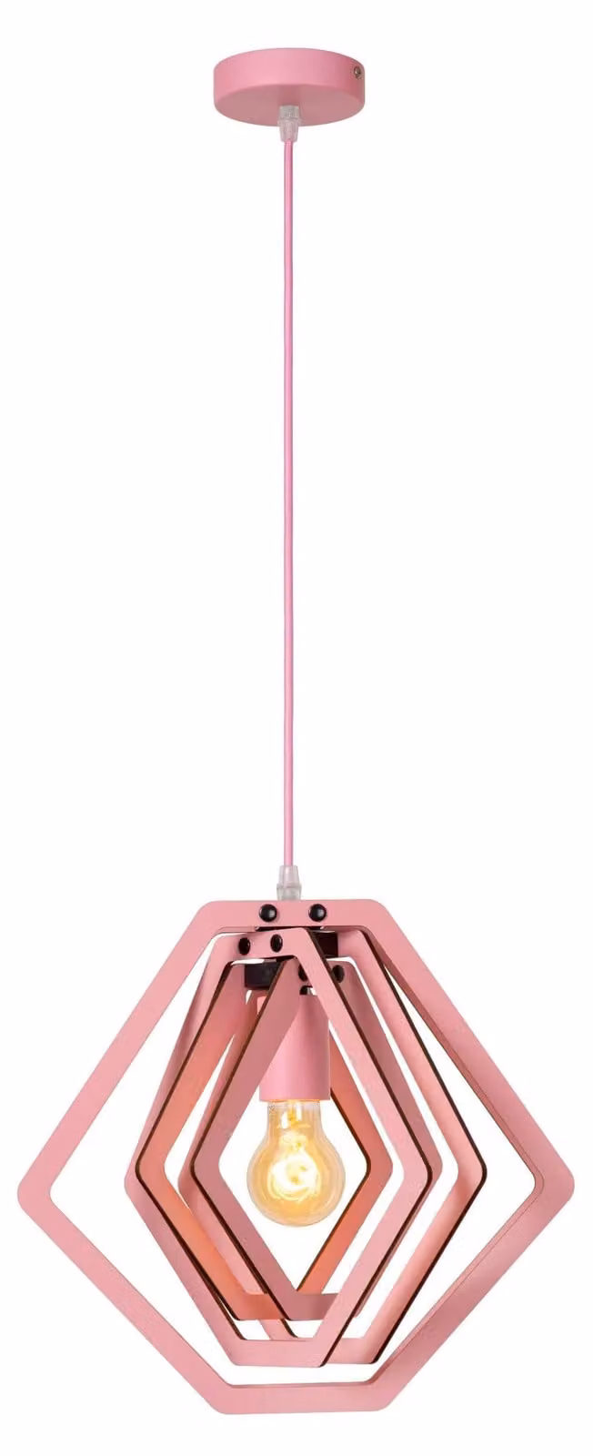 MAURO - Lampada a sospensione - 1xE27 - Rosa