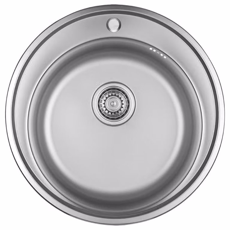 Lavello da cucina in acciaio inox Lavello da incasso, rotondo Lavello 51 cm