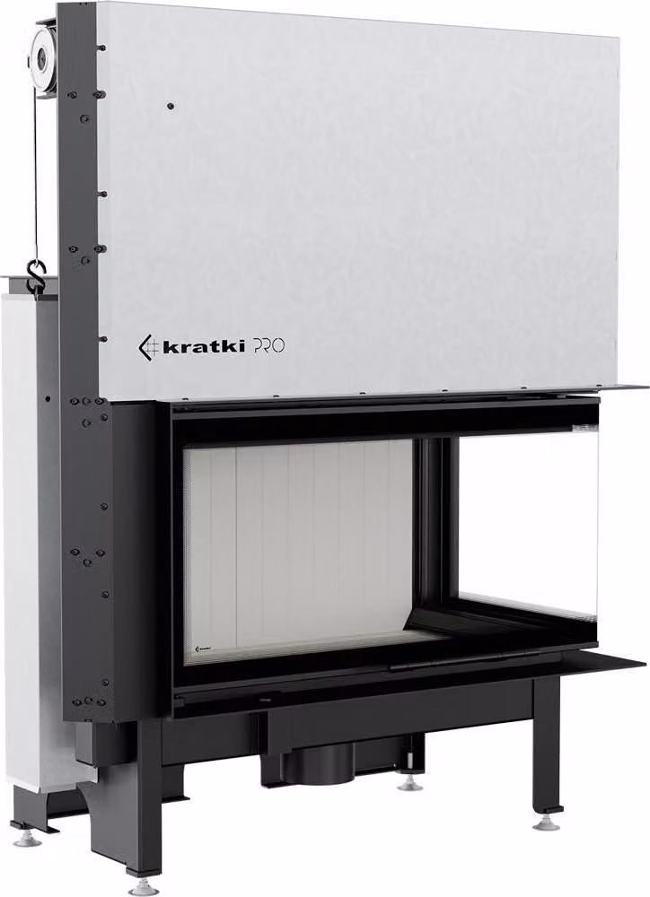 Inserto camino in acciaio KRATKI NADIA destro 14 kW Ø 200 con porta scorrevole
