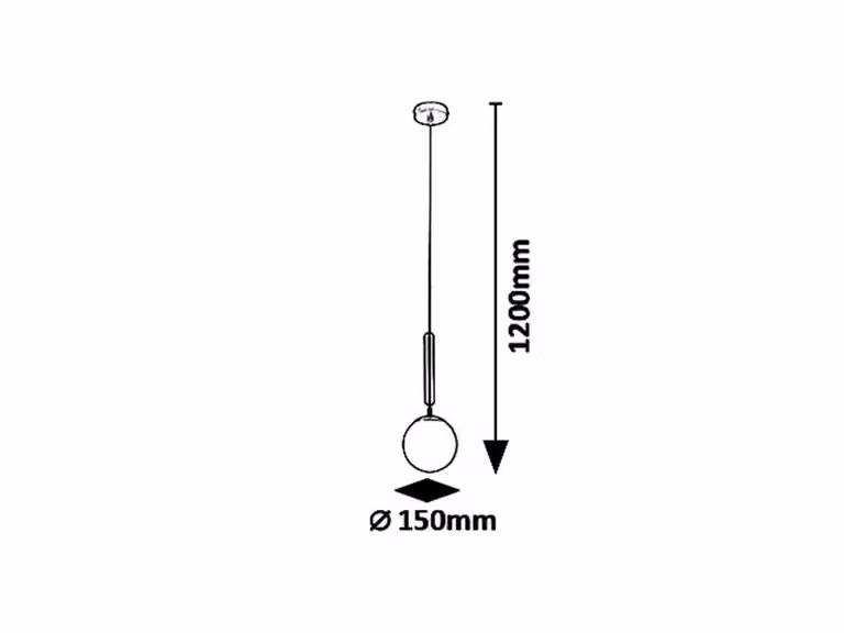 Lampada a sospensione a sfera bianca E14 1x9W oro 5352 Divina Rabalux