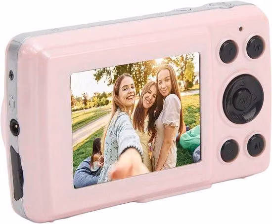 Fotocamera digitale compatta, 16 megapixel, schermo HD da 2,4 pollici, zoom digitale 16x, autofocus, stabilizzazione multi-direzionale, fotocamera da viaggio per bambini.