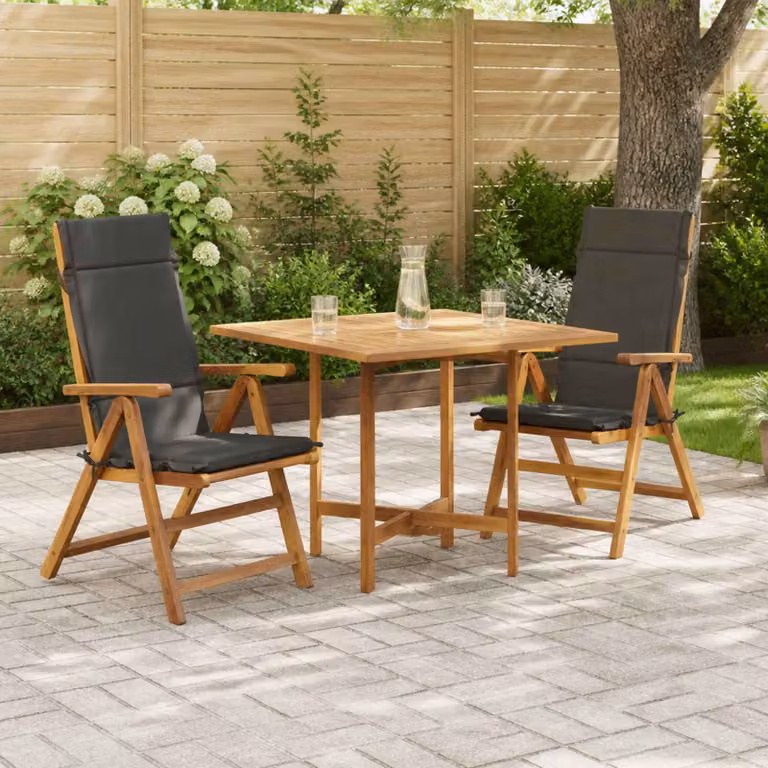 Set di 2 cuscini per sedia alta vidaXL GEMERT in poliestere, colore antracite o nero