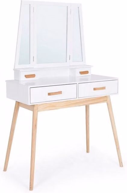 Consolle con Specchio Legno Bianco Moderna da Interno - EXCEPTIONAL