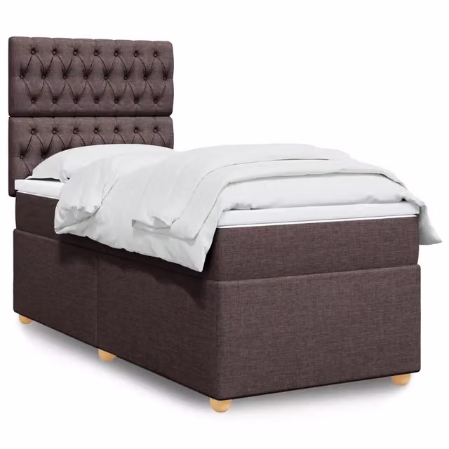 Letto Ibrido con Giroletto a Molle e Materasso vidaXL, Marrone e Bianco, L/P/H: 90 x 200 x 150,5 cm