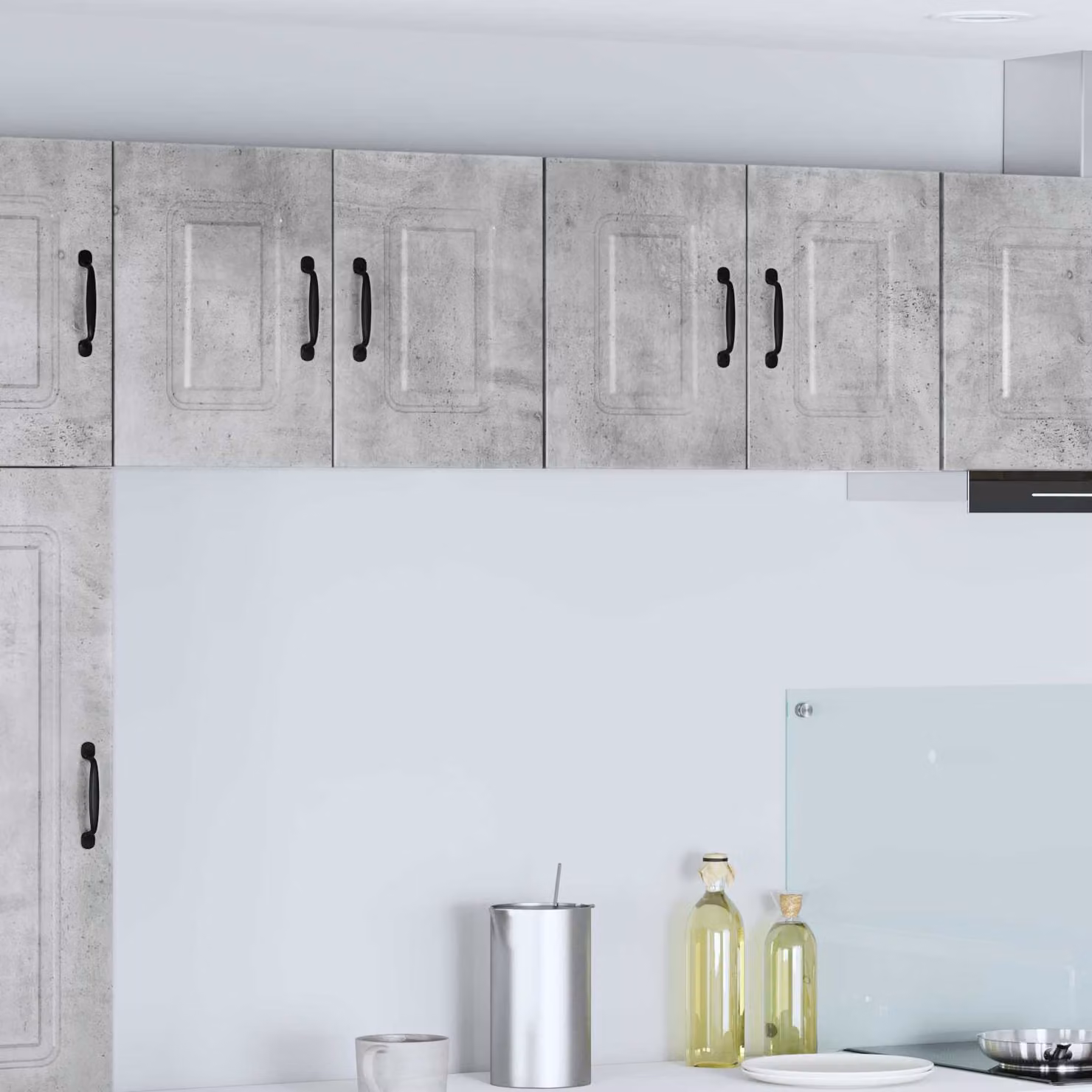 vidaXL Set di 2 pannelli per lavastoviglie Kalmar moderni in MDF Grigio opaco