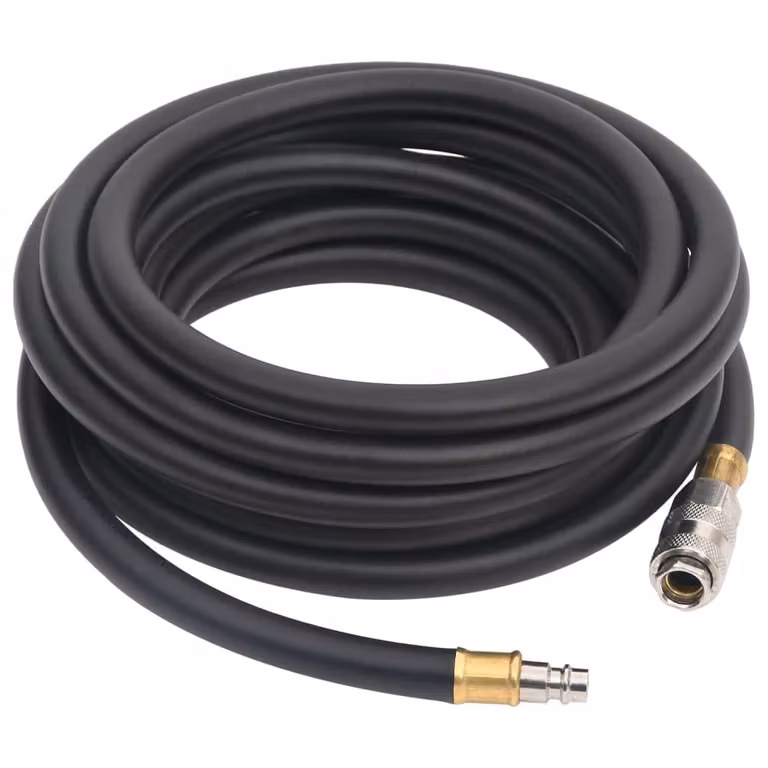 vidaXL Tubo aria ibrido nero 5 m gomma e PVC