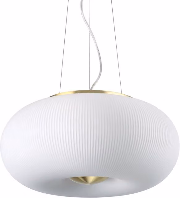 Sospensione Moderna Arizona Vetro Bianco 3 Luci Gx53 9W 3000K Luce Calda