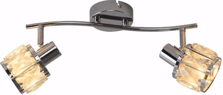 Lampada da soffitto Crownie cromata 2xE14x40W in metallo, dimensioni: 16x29x8 cm, IP20, Reality