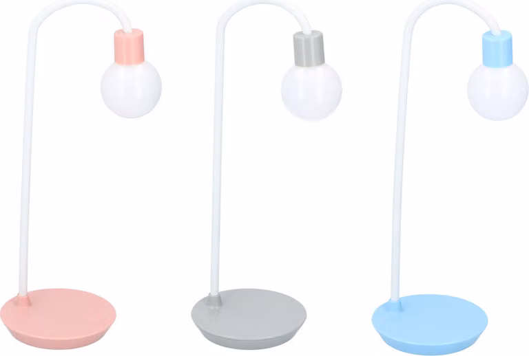 Lampada da tavolo Grundig - 12 x 35 CM - Collo flessibile - Batterie/ USB - Bianco