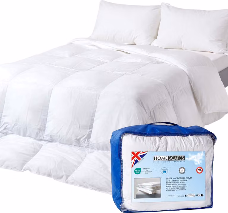 HOMESCAPES Coperta estiva leggera 155x220 cm, piumino sottile classe di calore 1, trapunta in super microfibra simile alla piuma d'oca, letto estivo con imbottitura da 140 gsm