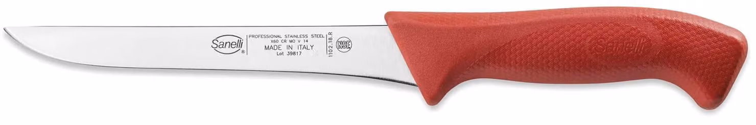 Coltello Disosso Linea Skin Rosso, Cm.18