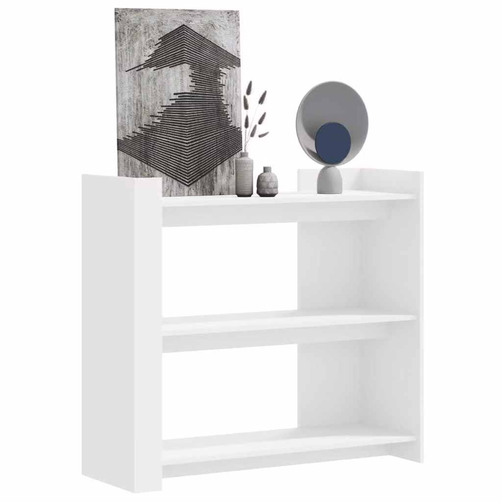 vidaXL Tavolino Consolle Bianco in Legno e MDF L: 100 cm, P: 35 cm, H: 90 cm