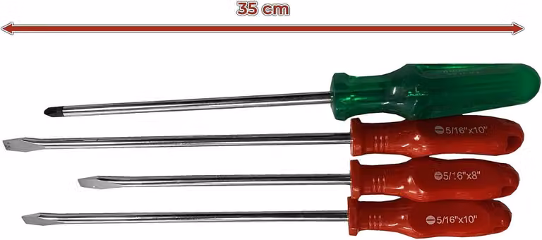 Set di cacciaviti, composto da 4 pezzi, magnetici, con impugnatura antiscivolo, per l'officina