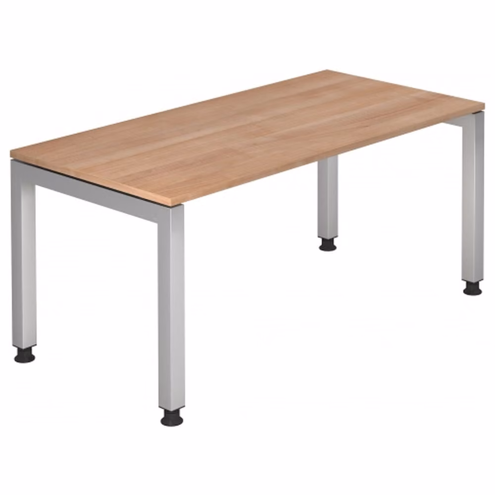 HAMMERBACHER JS16 höhenverstellbarer Schreibtisch nussbaum rechteckig