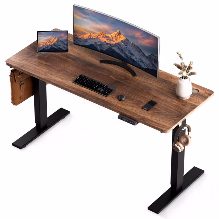 Scrivania 180 x 80 cm, scrivania regolabile in altezza elettricamente, con funzione di memoria e tecnologia anti-collisione. Ricarica rapida tramite USB/Tipo C